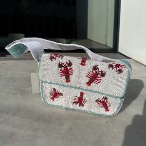 Lobster Beaded Crossbody Bag